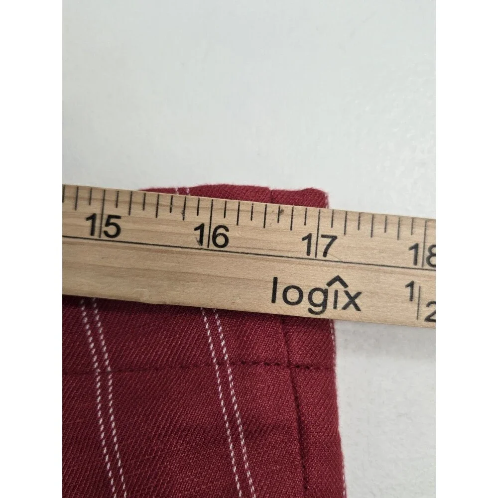 Banana Republic Pants Womens 8 Avery Linen Blend‎ Red Pinstripe Beach Office